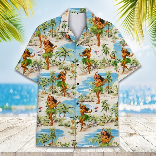 Vintage hula girl hawaiian - girl,