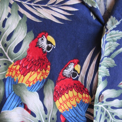 Mens hawaiian parrot shirt xxl - hawaiian,